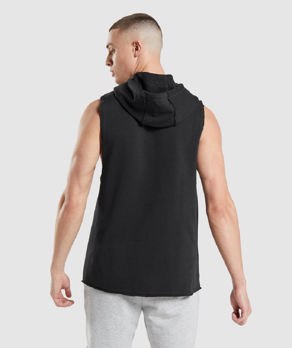 Sudadera Con Capucha Gymshark Legacy Drop Arm Hombre Negras | CO 3644KOR